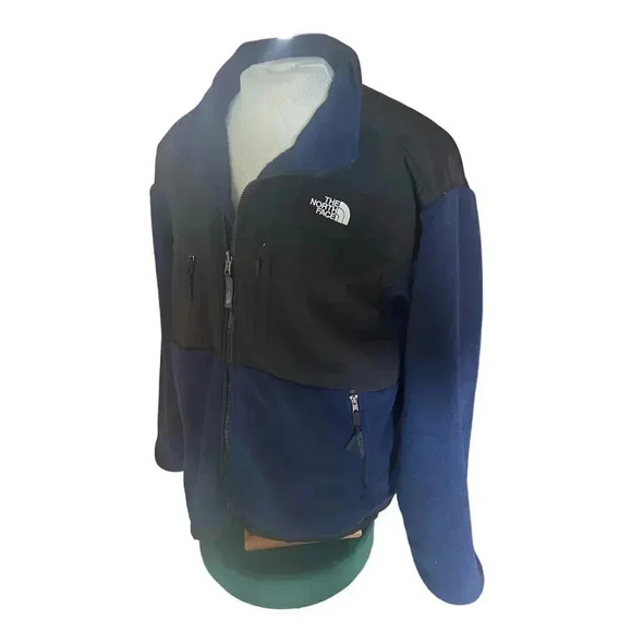 THE NORTH FACE blue and black zip up mens fleece jacket size XL - Picture 2 of 7